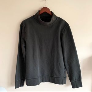 Dark Gray Turtleneck Sweatshirt